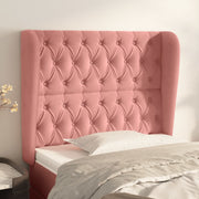 Hoofdbord 103x23x118/128 cm fluweel roze