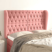 Hoofdbord 147x23x118/128 cm fluweel roze