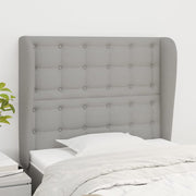 Hoofdbord stof 83x23x118/128 cm lichtgrijs