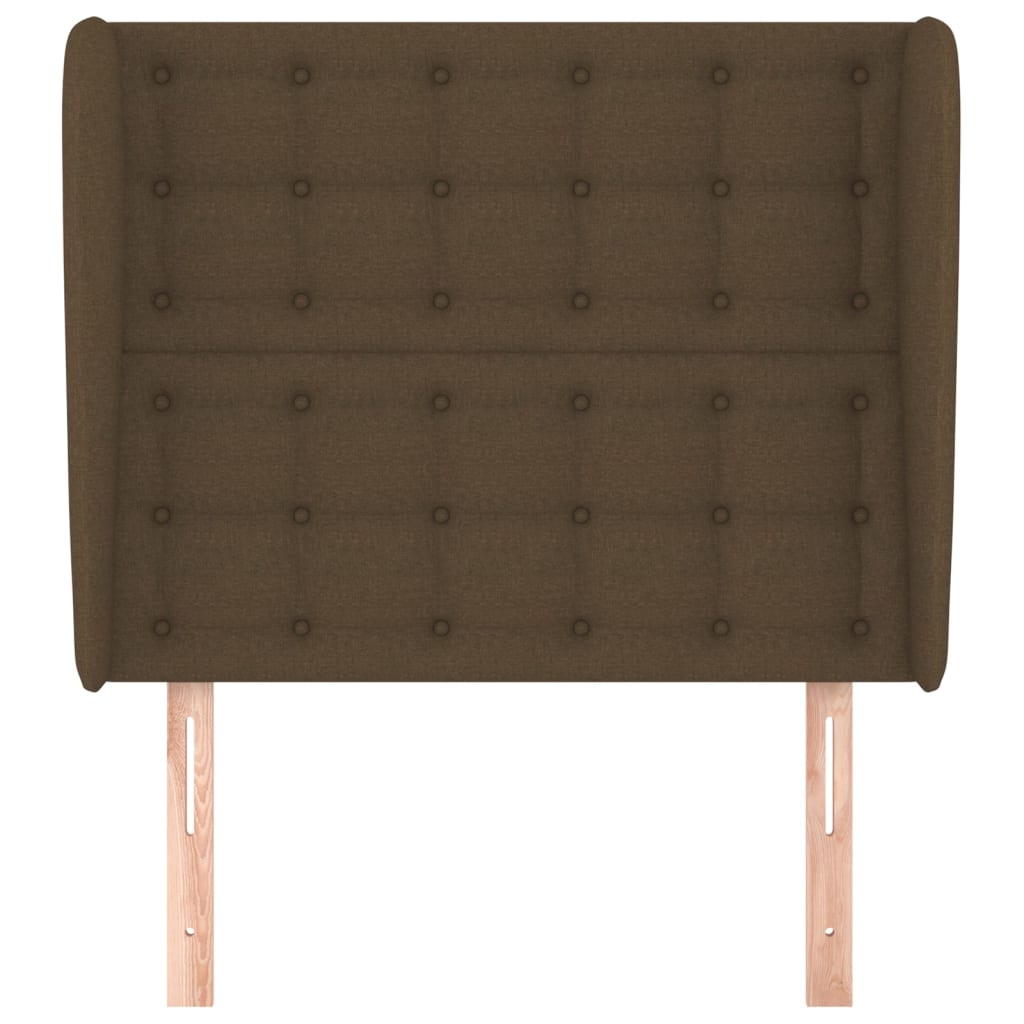 Hoofdbord Met Randen Stof 83 x 23 x 118/128 cm Donkerbruin