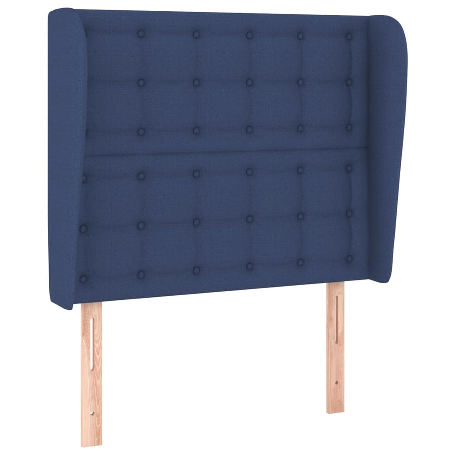 Hoofdbord Met Randen Stof 83 x 23 x 118/128 cm Blauw
