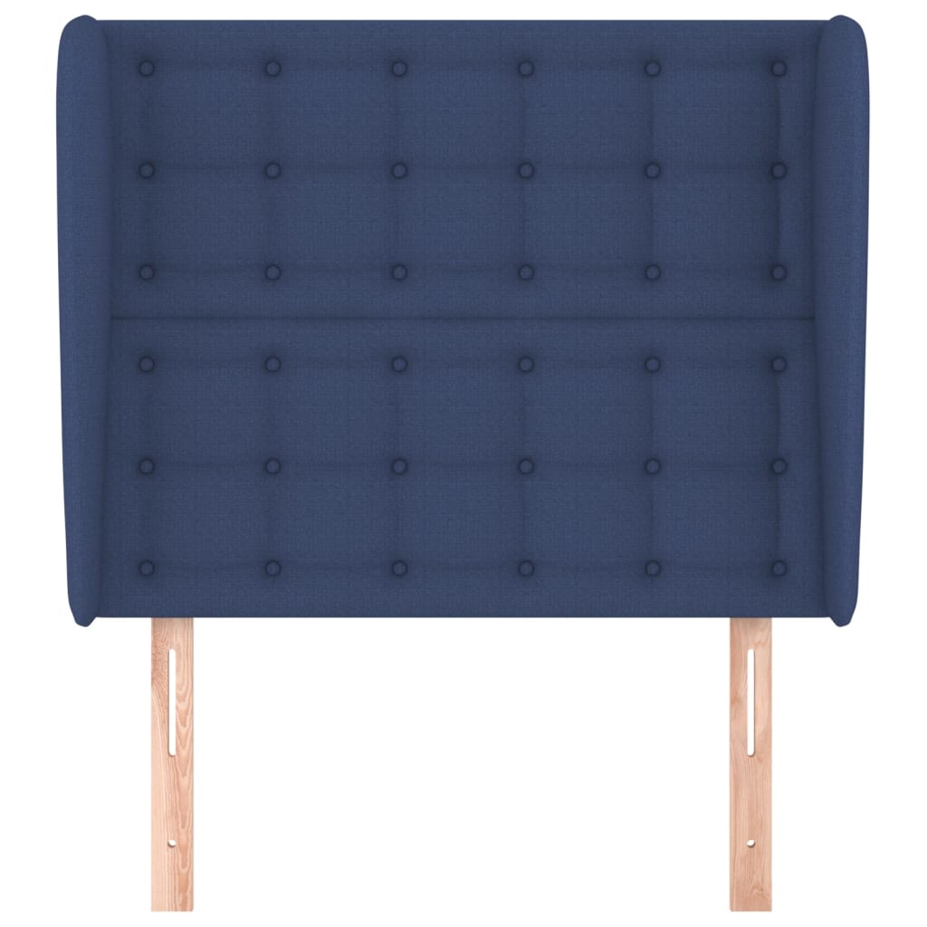 Hoofdbord Met Randen Stof 83 x 23 x 118/128 cm Blauw