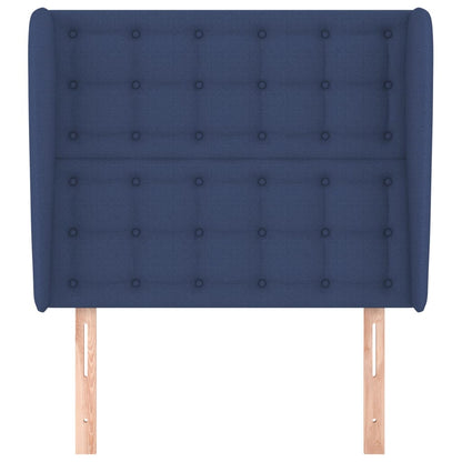 Hoofdbord Met Randen Stof 83 x 23 x 118/128 cm Blauw