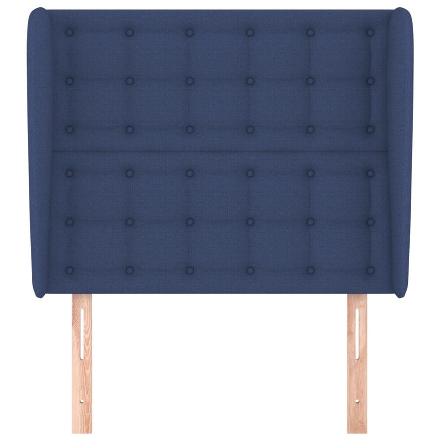 Hoofdbord Met Randen Stof 83 x 23 x 118/128 cm Blauw
