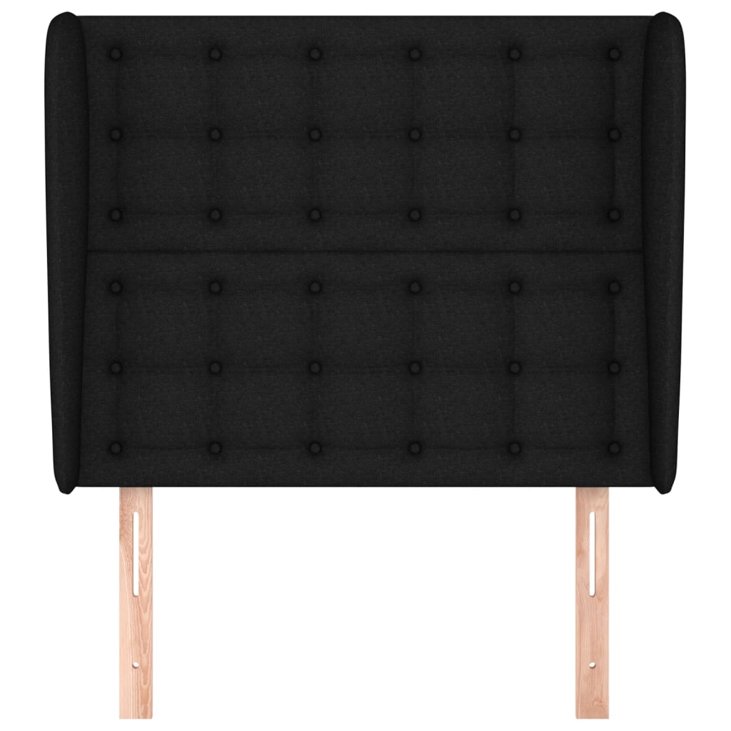 Hoofdbord Met Randen Stof 1 93 x 23 x 118/128 cm Zwart