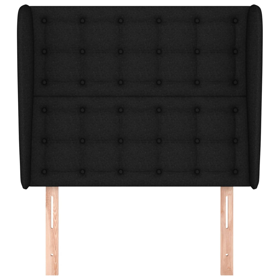 Hoofdbord Met Randen Stof 1 93 x 23 x 118/128 cm Zwart