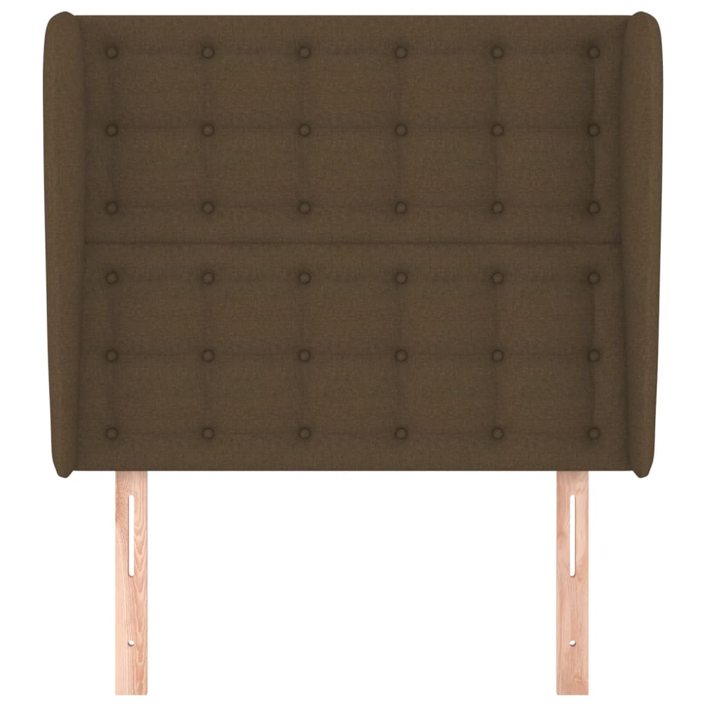Hoofdbord Met Randen Stof 93 x 23 x 118/128 cm Donkerbruin