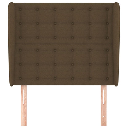 Hoofdbord Met Randen Stof 93 x 23 x 118/128 cm Donkerbruin