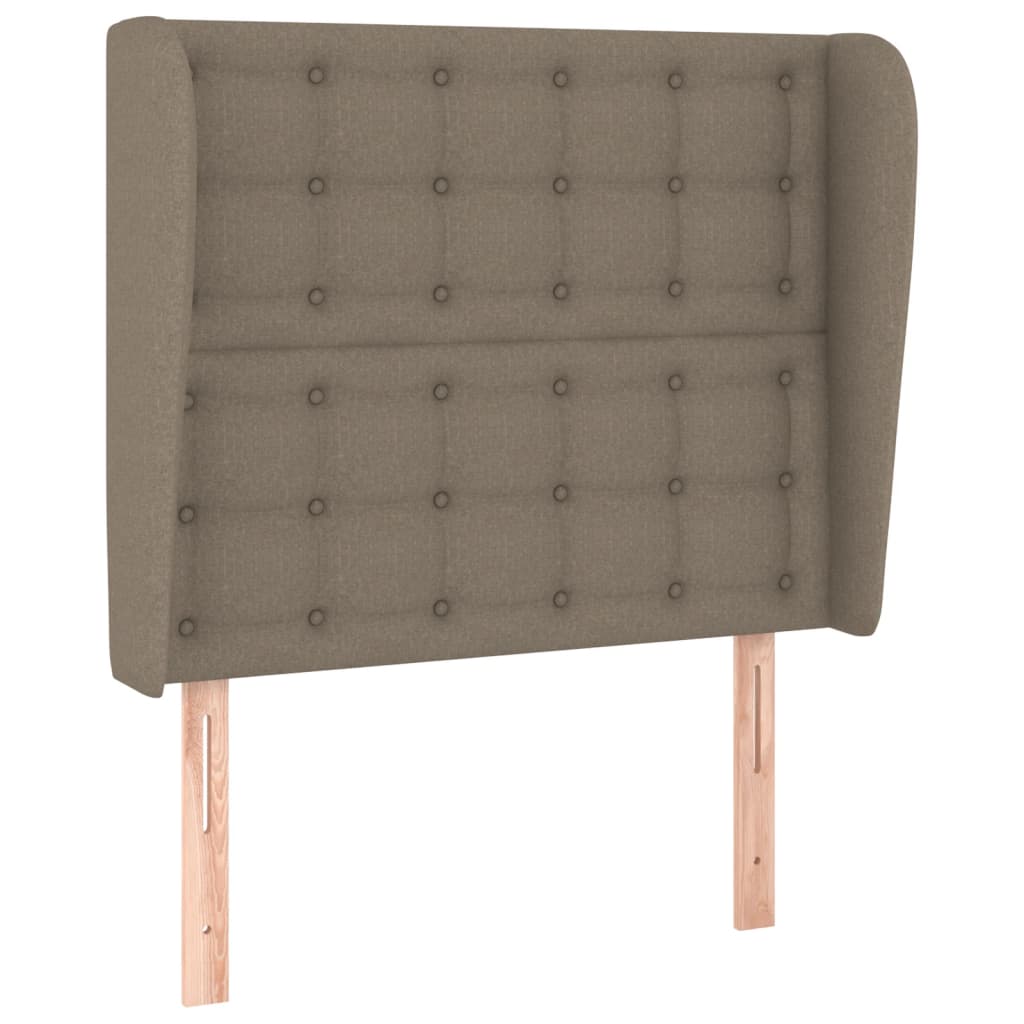 Hoofdbord Met Randen Stof 93 x 23 x 118/128 cm Taupe