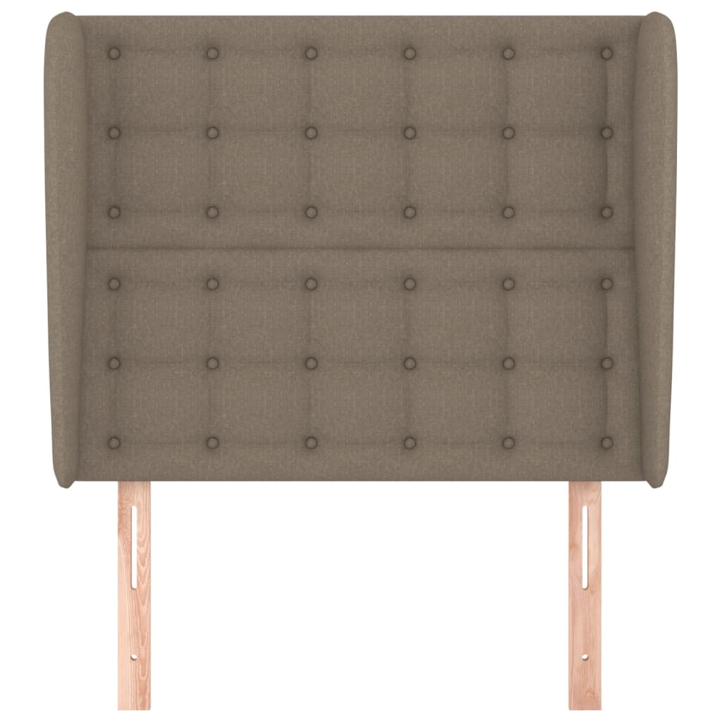 Hoofdbord Met Randen Stof 93 x 23 x 118/128 cm Taupe