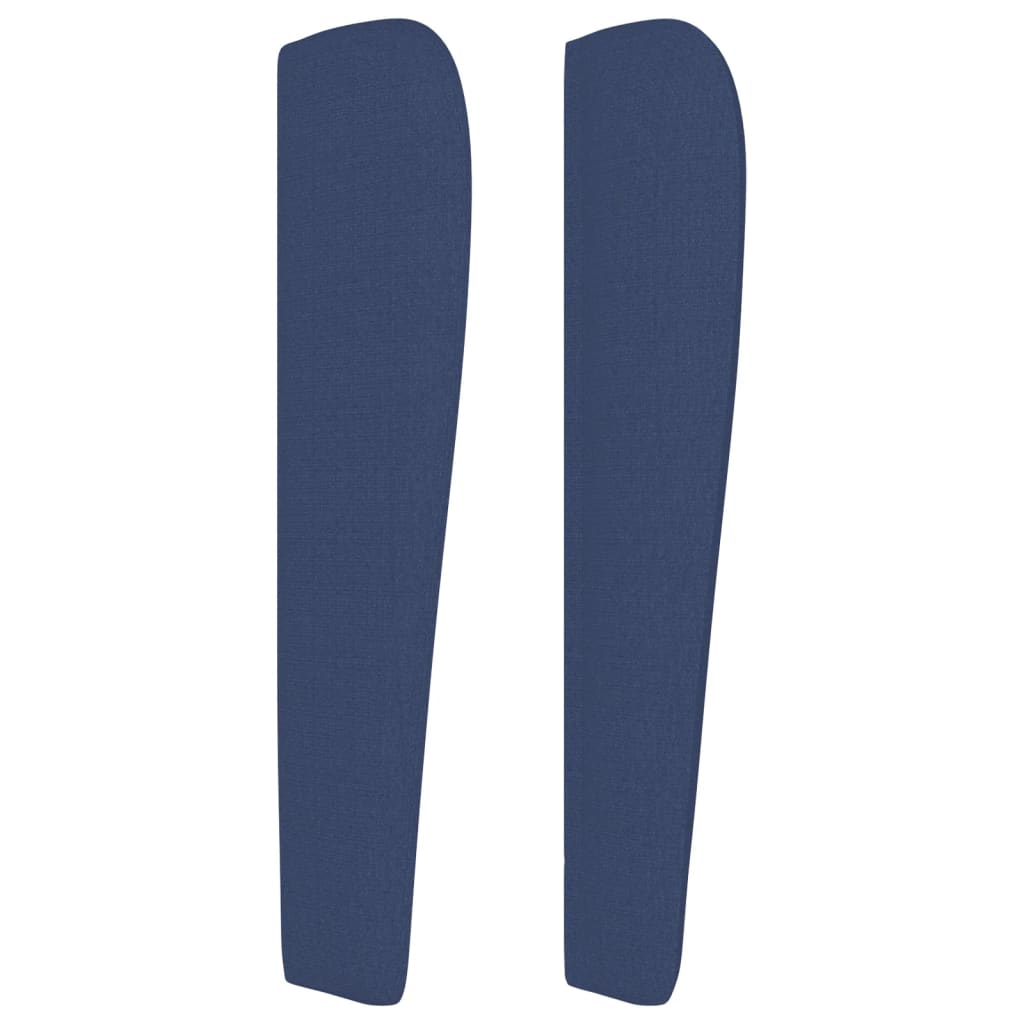 Hoofdbord Met Randen 93X23X118/128 Cm Stof Blauw 93 x 23 x 118/128 cm