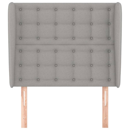 Hoofdbord met randen 103x23x118/128 cm stof lichtgrijs 103 x 23 x 118/128 cm Lichtgrijs