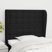 Hoofdbord 103x23x118/128 cm stof zwart