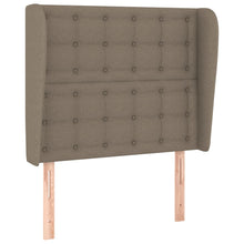 Hoofdbord Met Randen 103X23X118/128 Cm Stof Taupe 103 x 23 x 118/128 cm