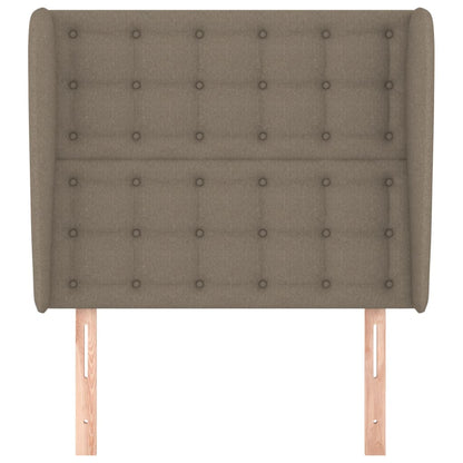 Hoofdbord Met Randen 103X23X118/128 Cm Stof Taupe 103 x 23 x 118/128 cm