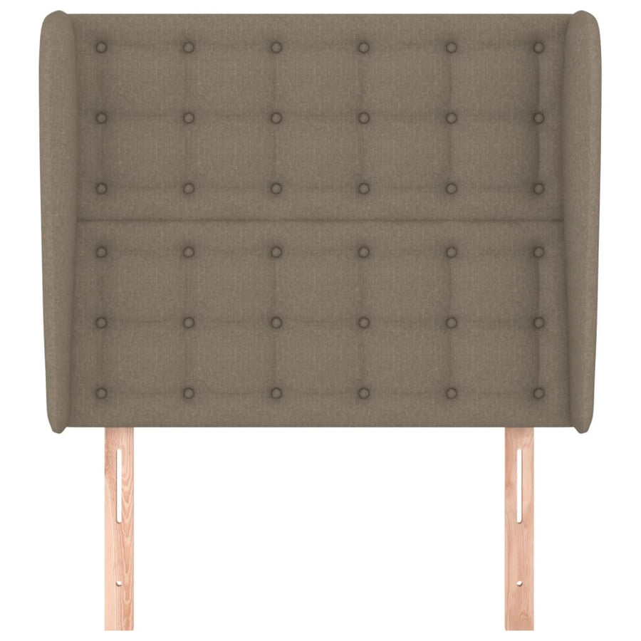 Hoofdbord Met Randen 103X23X118/128 Cm Stof Taupe 103 x 23 x 118/128 cm