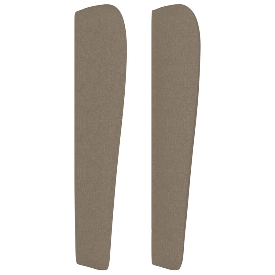 Hoofdbord Met Randen 103X23X118/128 Cm Stof Taupe 103 x 23 x 118/128 cm