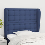 Hoofdbord 103x23x118/128 cm stof blauw