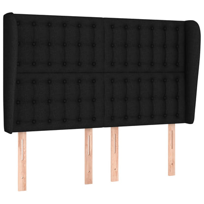 Hoofdbord Met Randen Stof 1 147 x 23 x 118/128 cm Zwart