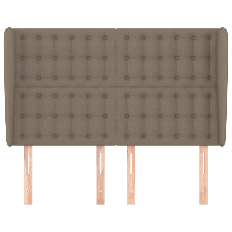 Hoofdbord Met Randen Stof 1 147 x 23 x 118/128 cm Taupe