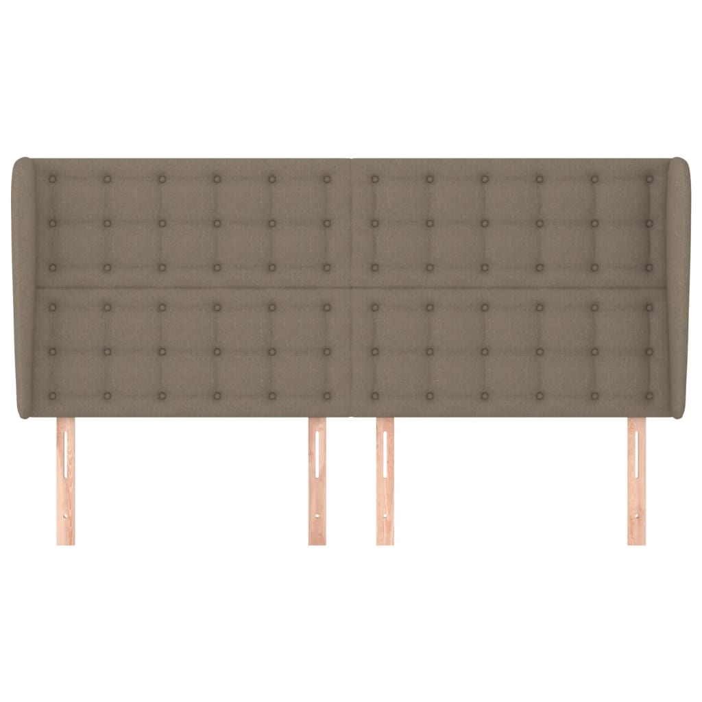 Hoofdbord Met Randen Stof 1 183 x 23 x 118/128 cm Taupe
