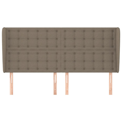 Hoofdbord Met Randen Stof 1 183 x 23 x 118/128 cm Taupe