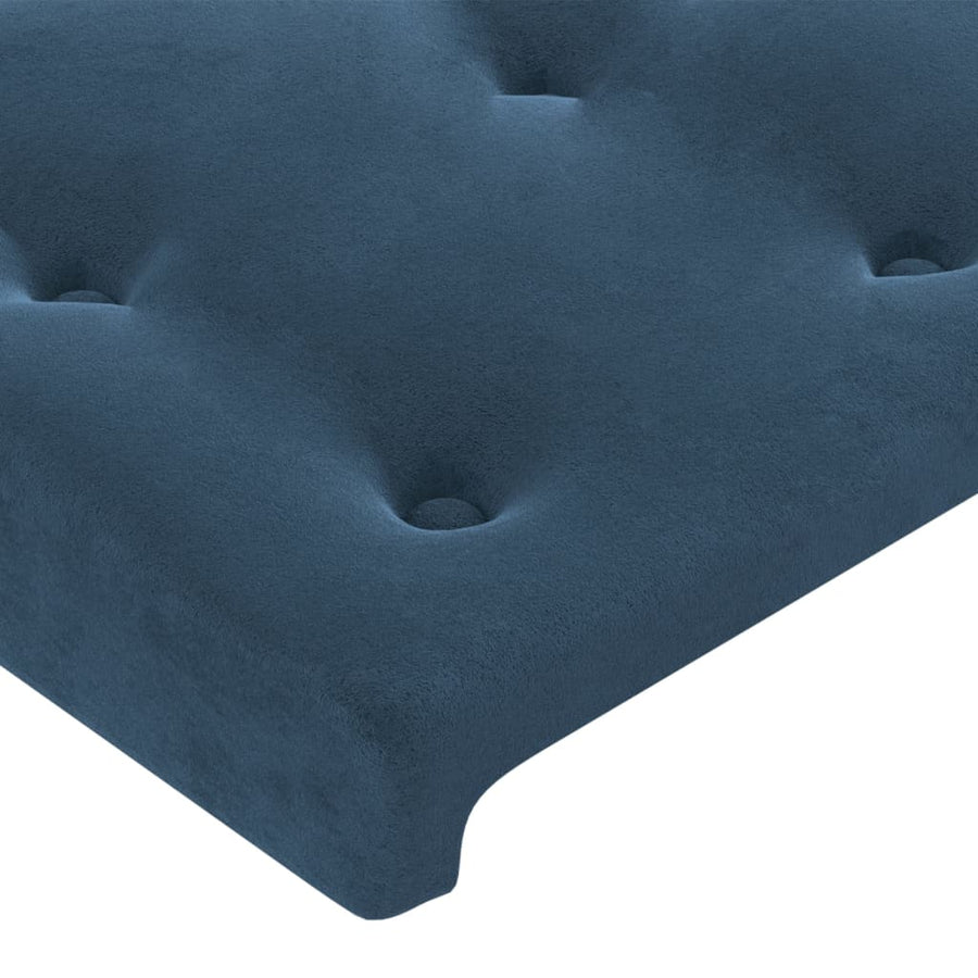 Hoofdbord Met Randen Fluweel 1 83 x 23 x 118/128 cm Donkerblauw