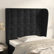 Hoofdbord 93x23x118/128 cm fluweel zwart