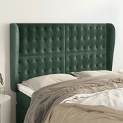 Hoofdbord 147x23x118/128 cm fluweel donkergroen