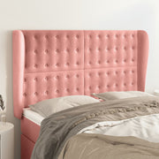 Hoofdbord 147x23x118/128 cm fluweel roze