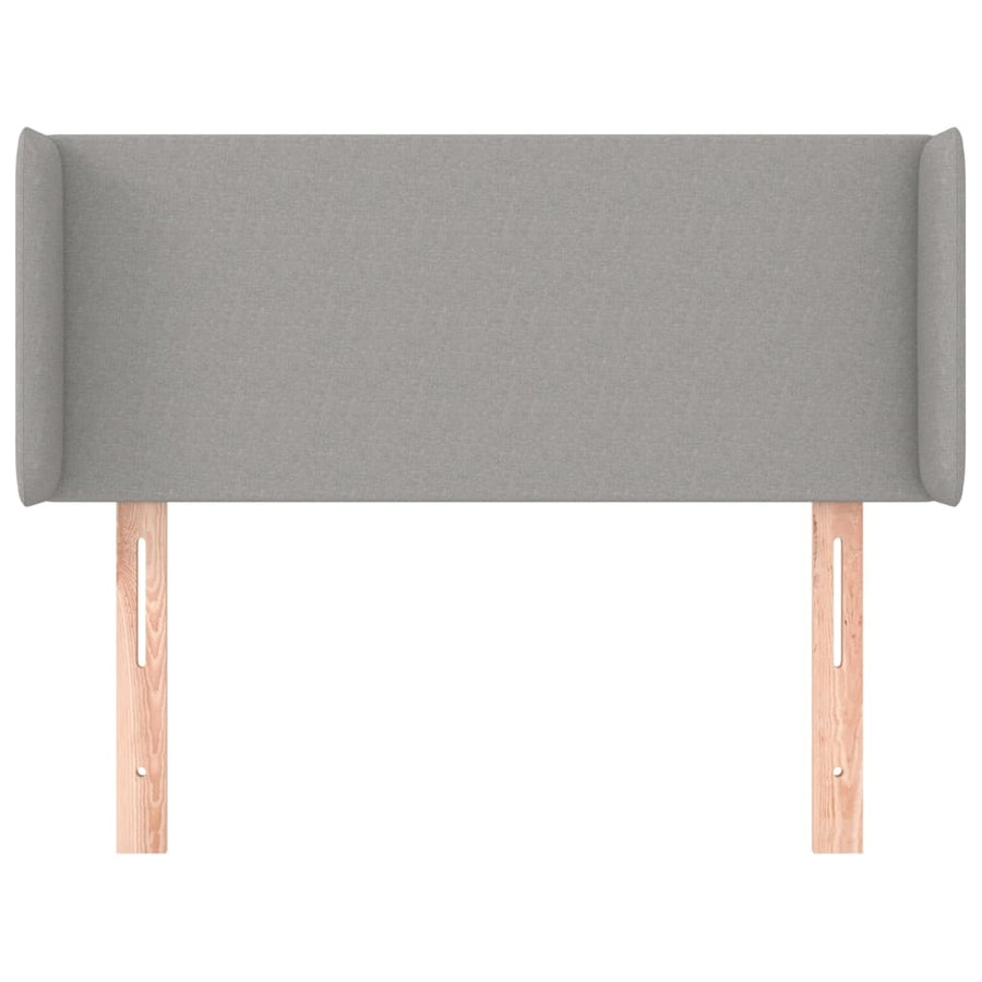 Hoofdbord met randen 83x16x78/88 cm stof lichtgrijs 83 x 16 x 78/88 cm Lichtgrijs