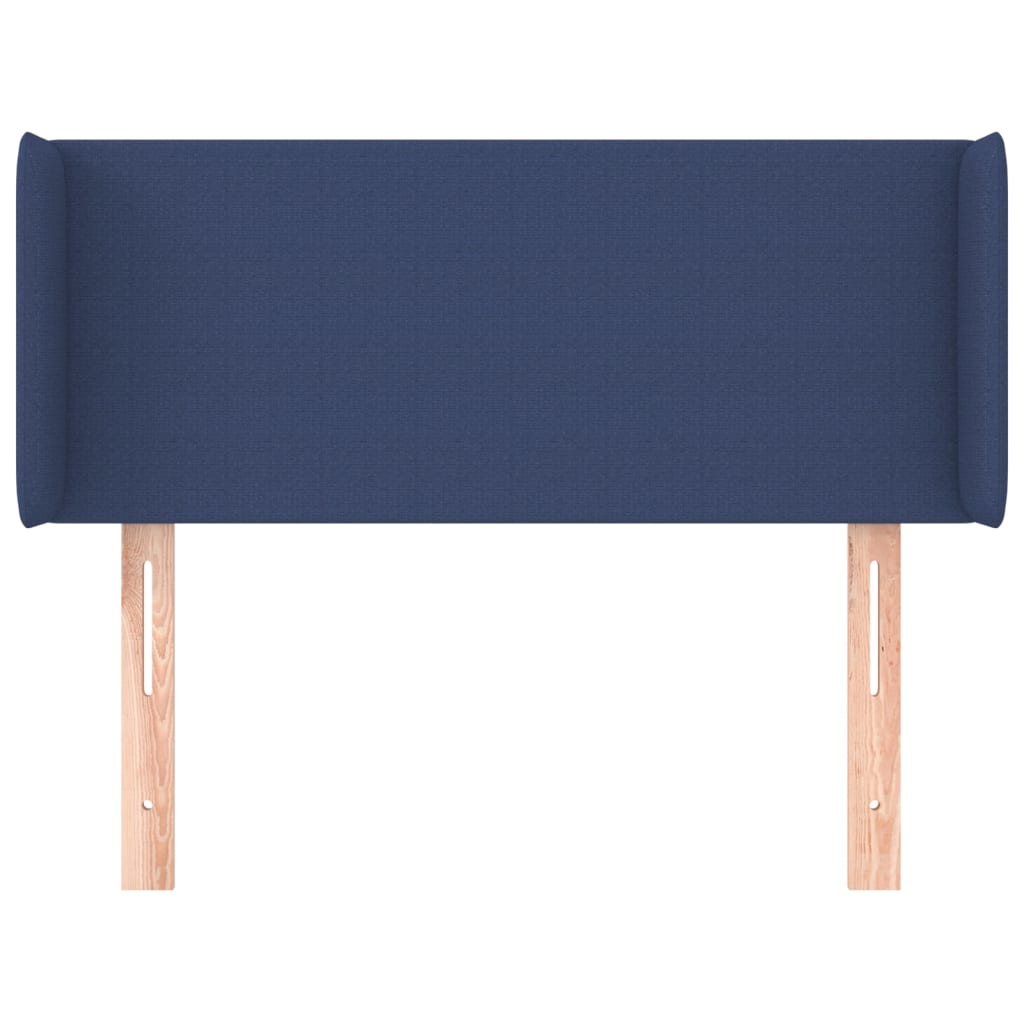 Hoofdbord met randen 83x16x78/88 cm stof blauw 83 x 16 x 78/88 cm Blauw
