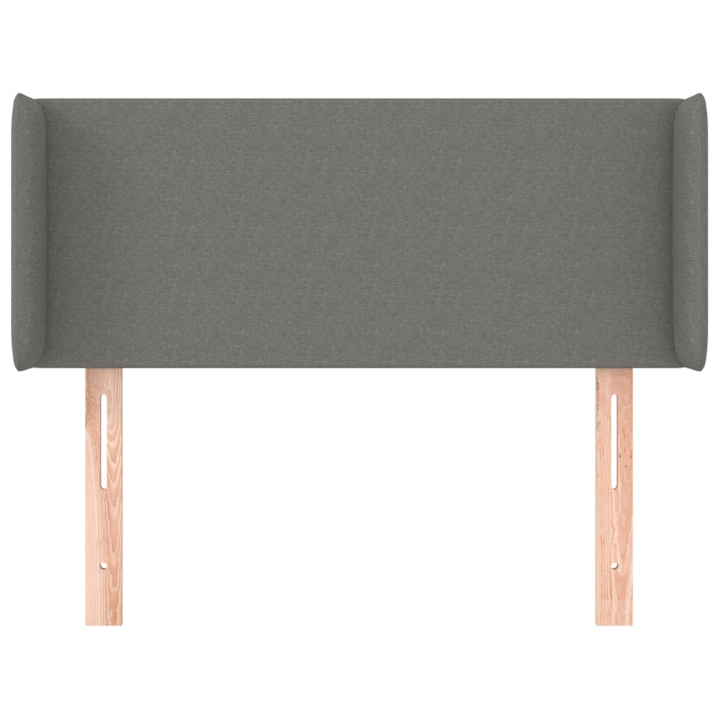 Hoofdbord met randen 93x16x78/88 cm stof donkergrijs 93 x 16 x 78/88 cm Donkergrijs