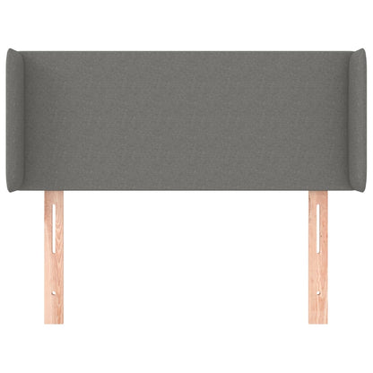 Hoofdbord met randen 93x16x78/88 cm stof donkergrijs 93 x 16 x 78/88 cm Donkergrijs