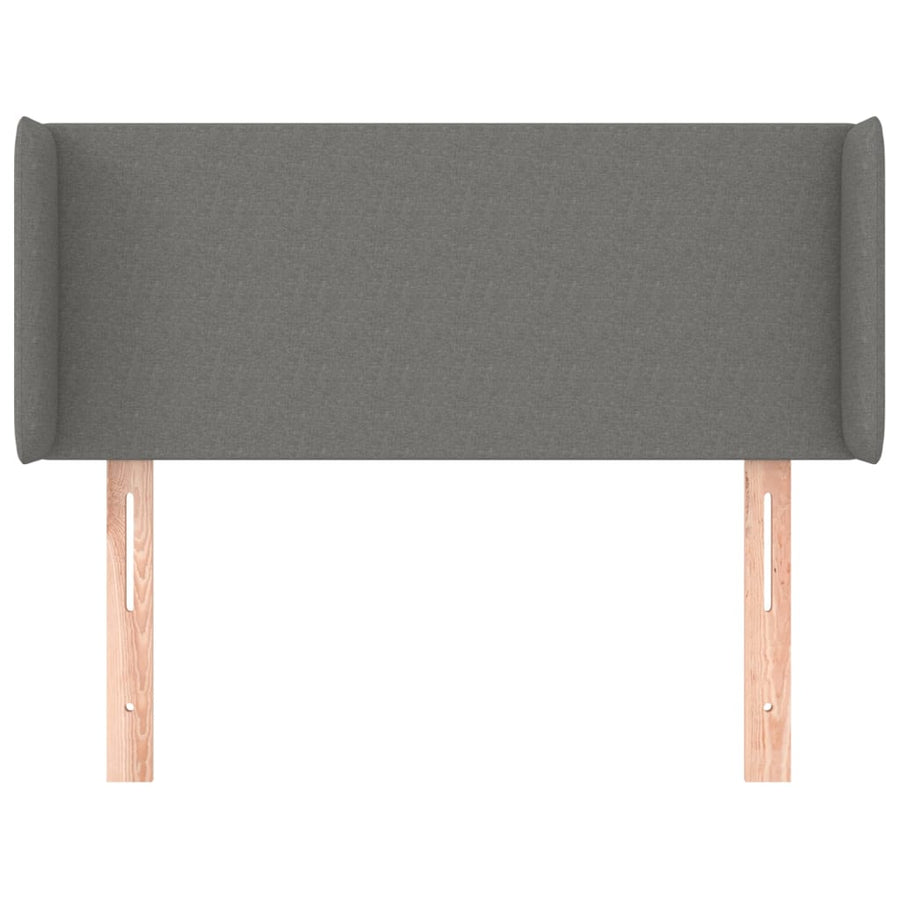Hoofdbord met randen 93x16x78/88 cm stof donkergrijs 93 x 16 x 78/88 cm Donkergrijs