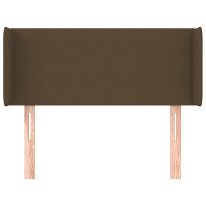 Hoofdbord met randen 93x16x78/88 cm stof donkerbruin 93 x 16 x 78/88 cm Donkerbruin