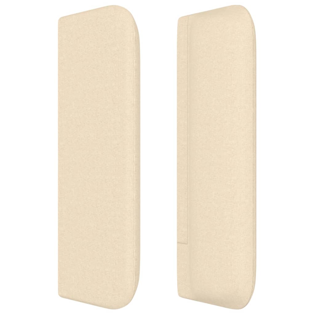 Hoofdbord Met Randen Stof Kleurig 93 x 16 x 78/88 cm Crème