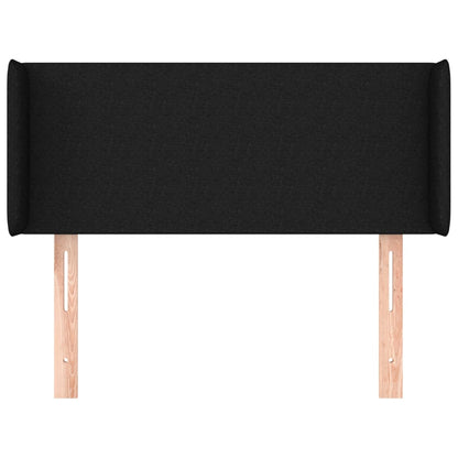 Hoofdbord met randen 103x16x78/88 cm stof zwart 103 x 16 x 78/88 cm Zwart