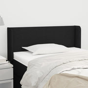 Hoofdbord stof zwart 103x16x78/88 cm