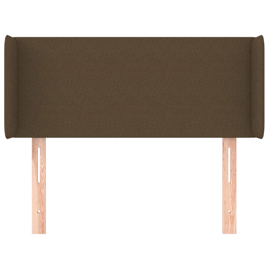Hoofdbord met randen 103x16x78/88 cm stof donkerbruin 103 x 16 x 78/88 cm Donkerbruin
