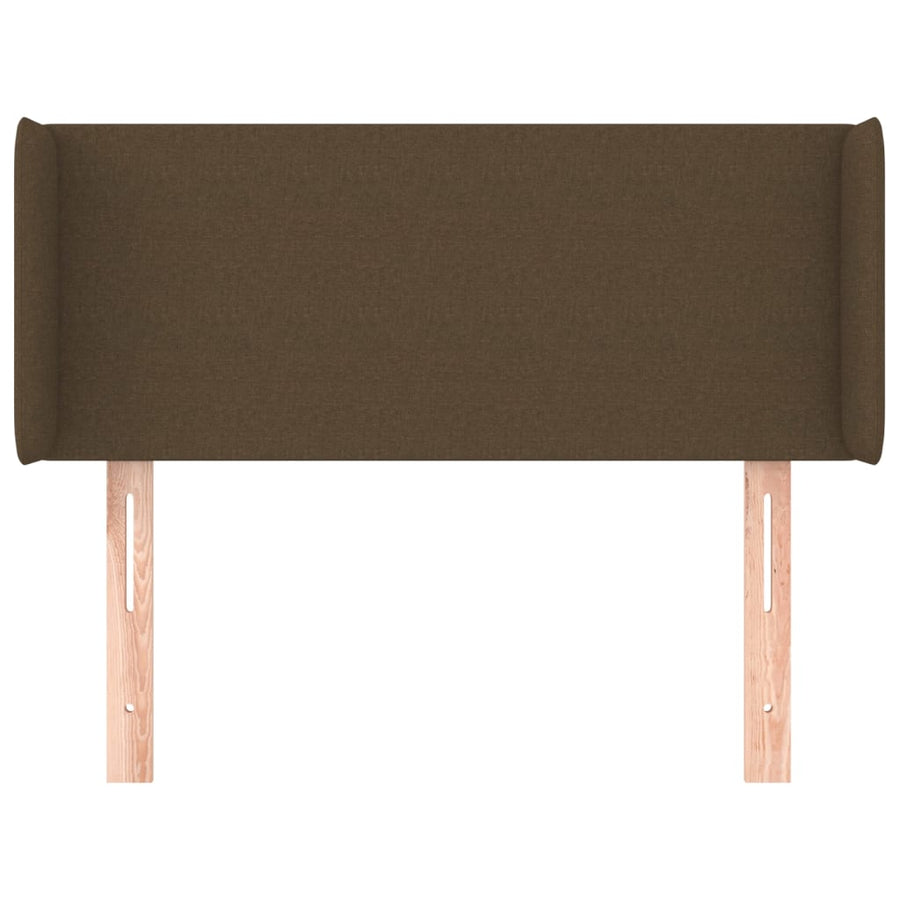 Hoofdbord met randen 103x16x78/88 cm stof donkerbruin 103 x 16 x 78/88 cm Donkerbruin