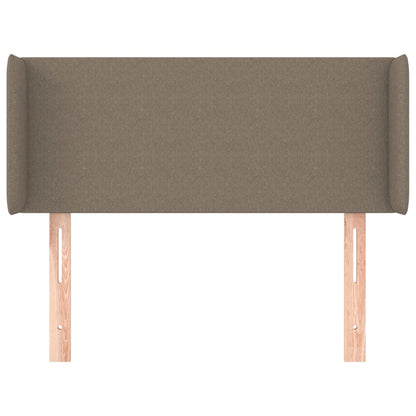 Hoofdbord met randen 103x16x78/88 cm stof taupe