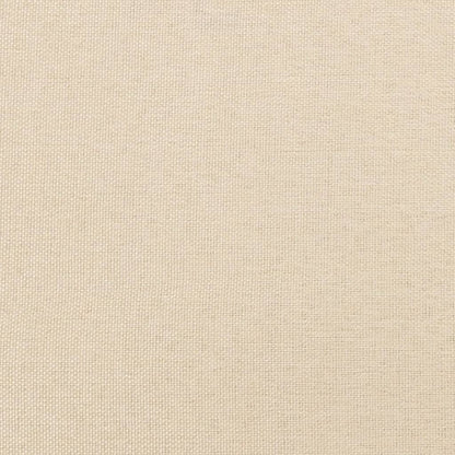 Hoofdbord met randen 103x16x78/88 cm stof crèmekleurig