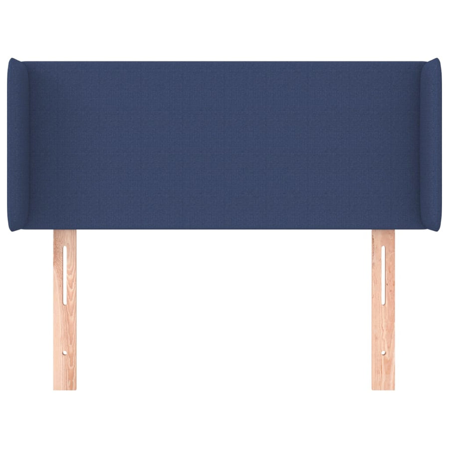 Hoofdbord met randen 103x16x78/88 cm stof blauw