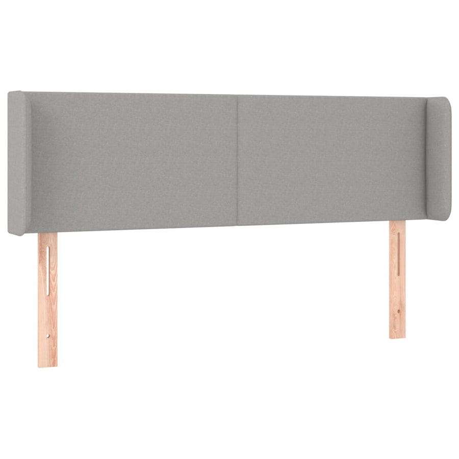 Hoofdbord met randen 147x16x78/88 cm stof lichtgrijs 147 x 16 x 78/88 cm Lichtgrijs