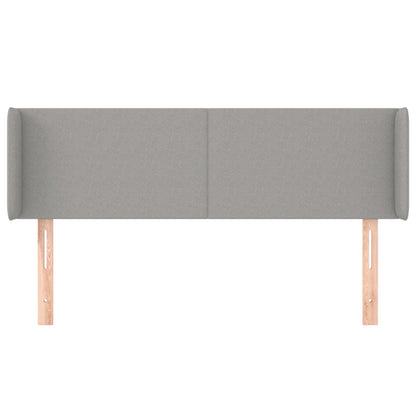 Hoofdbord met randen 147x16x78/88 cm stof lichtgrijs 147 x 16 x 78/88 cm Lichtgrijs