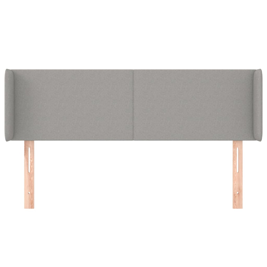 Hoofdbord met randen 147x16x78/88 cm stof lichtgrijs 147 x 16 x 78/88 cm Lichtgrijs