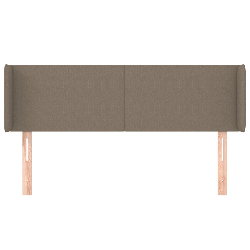 Hoofdbord met randen 147x16x78/88 cm stof taupe 147 x 16 x 78/88 cm Taupe
