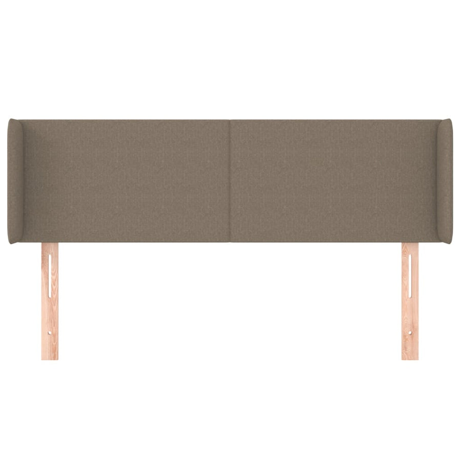 Hoofdbord met randen 147x16x78/88 cm stof taupe 147 x 16 x 78/88 cm Taupe