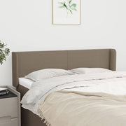 Hoofdbord stof taupe 147x16x78/88 cm